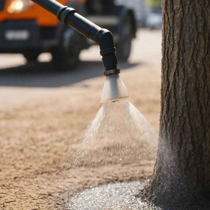 Mobile Baum-Bewässerung zur nachhaltigen Versorgung von Stadtbäumen im Sommer